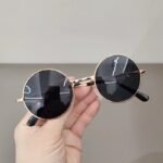 Kit 20pcs Retro Quadro Redondo Crianças Óculos De Sol Pai Criança Estilo Correspondência Proteção UV Para Meninos Meninas Na Moda - Imagem 3