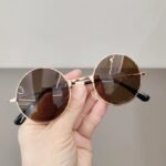 Kit 20pcs Retro Quadro Redondo Crianças Óculos De Sol Pai Criança Estilo Correspondência Proteção UV Para Meninos Meninas Na Moda