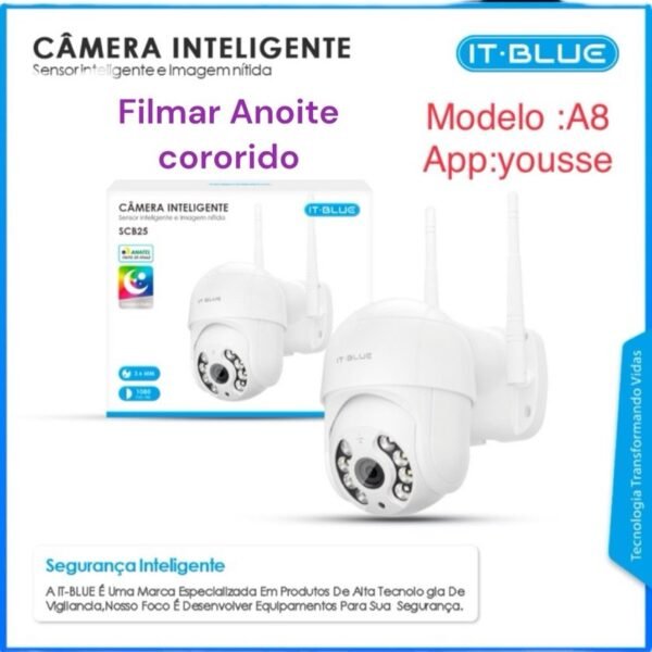 Câmera IP externa Prova D'água A8 (IT-BLUE) B25APPYoosee 30pcs