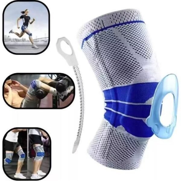 Proteção Joelheira Compressão (reforçado) cinz azul