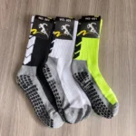 Kit 12pares Meias Futebol Algodão Antiderrapantes De Alta Qualidade Cano Alto - Imagem 4