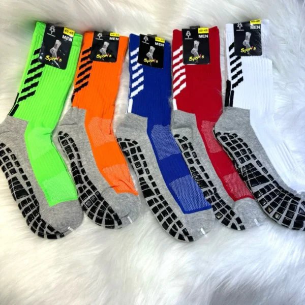 Kit 12pares Meias Futebol Algodão Antiderrapantes De Alta Qualidade Cano Alto