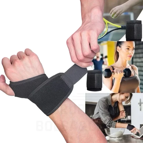 Munhequeira Anatômica Alta Compressão Pulso Ajustável Tensor Tendinite