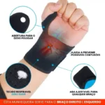 Munhequeira Anatômica Alta Compressão Pulso Ajustável Tensor Tendinite - Imagem 4